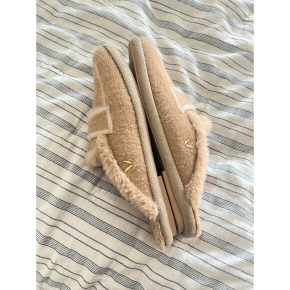 VIVAIA Round Toe Fluffy Mule Slippers in Khaki Brown Women’s Size 39 - Picture 7 of 10